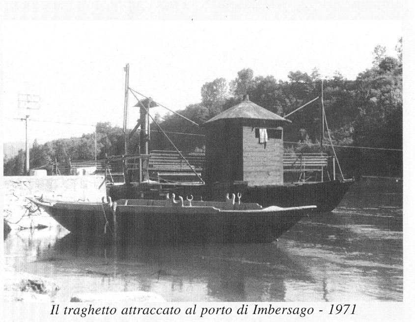 Proloco Imbersago - Il traghetto in una foto storica del 1971